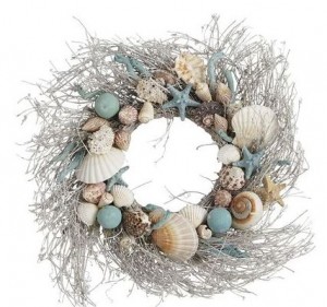 coastal shell wreath