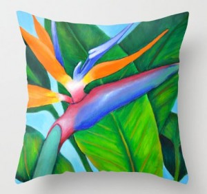bird of paradise throw pillow