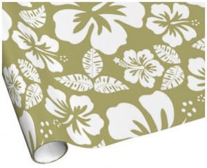 hibiscus wrapping paper