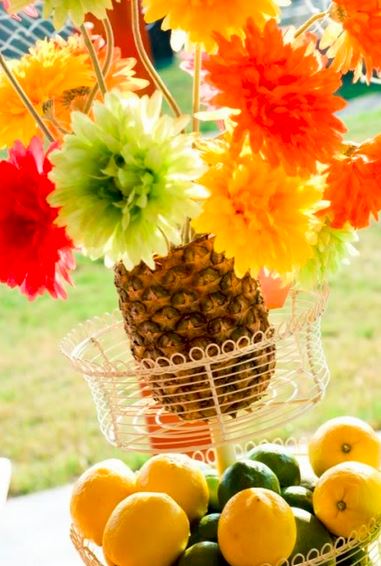 floral pineapple centerpiece