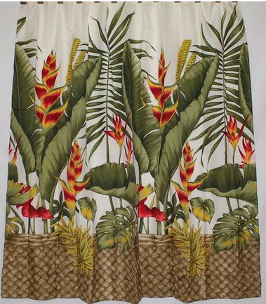 hawaiian shower curtain