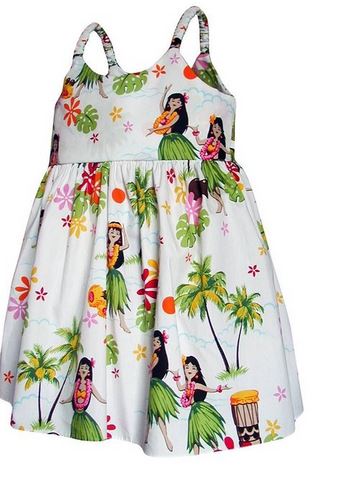 girls Hawaiian print dress