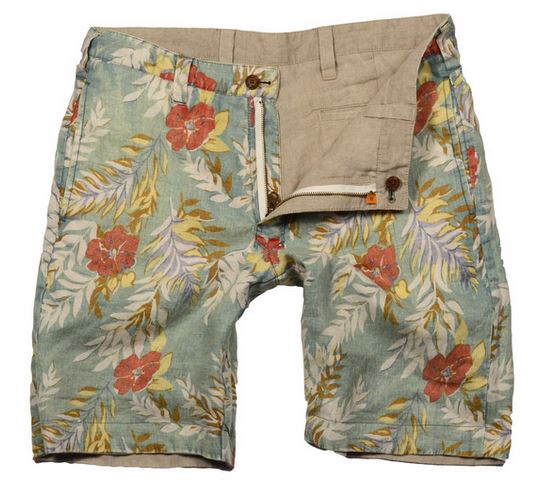 mens reversible tropical shorts
