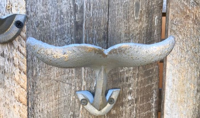 whale's tail wall hook